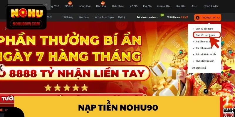 nạp tiền NOHU90